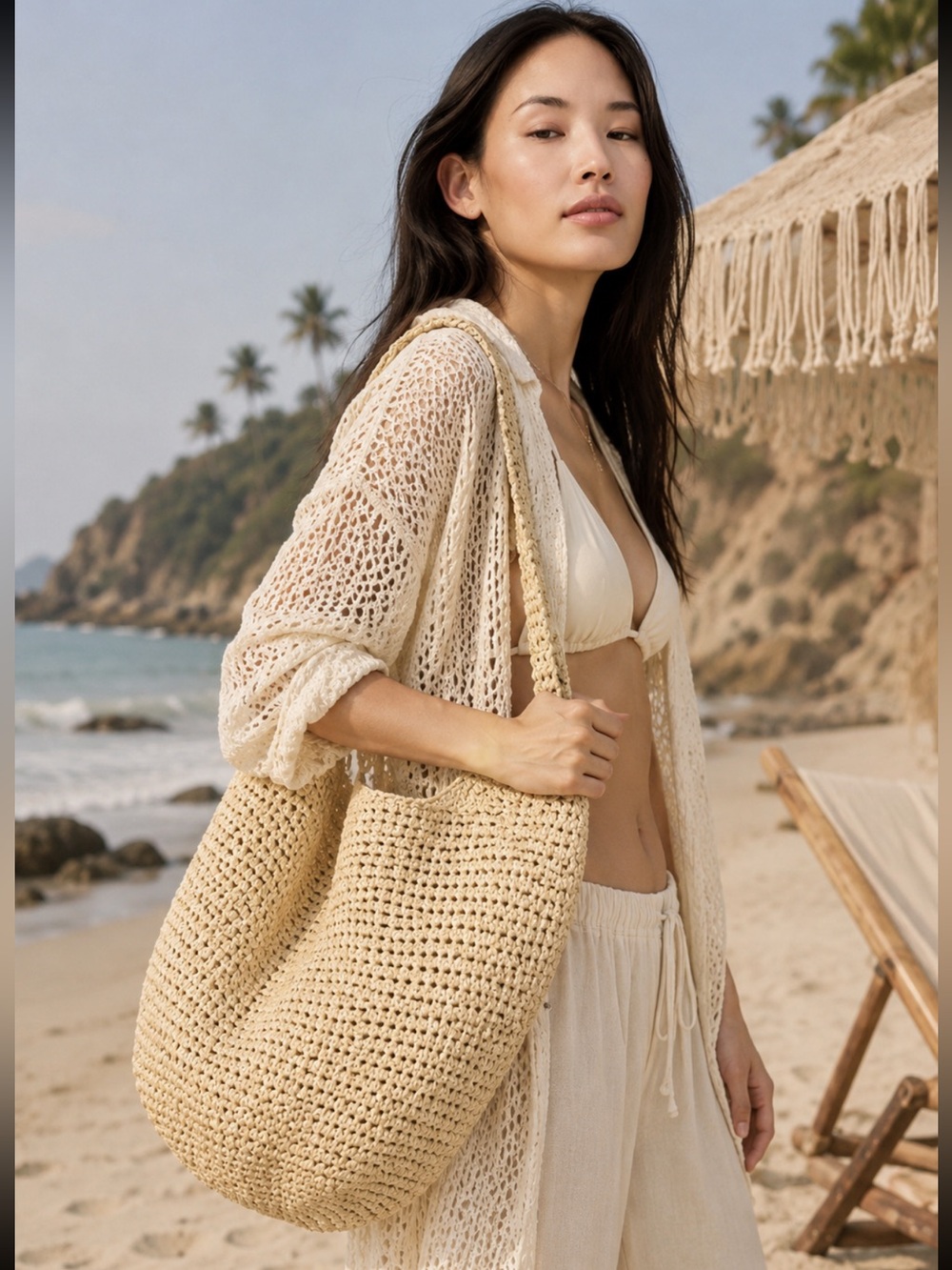 Banana Republic Women’s Raffia Tote